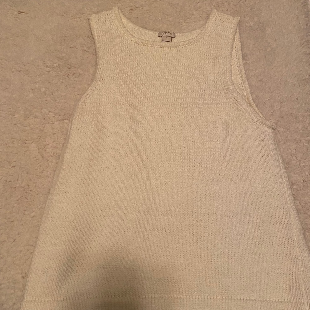 J crew white sweater MEDIUM